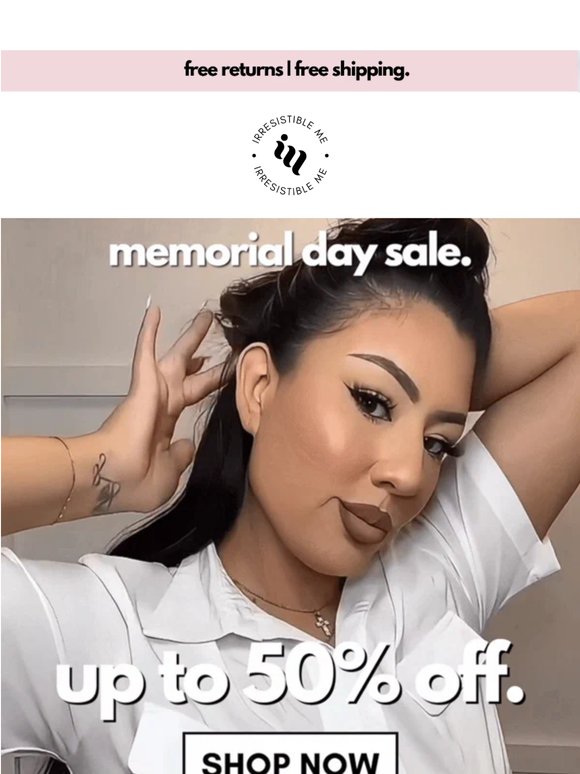 Up To 50% Off - Our Biggest Memorial Day Sale Ever! 💙