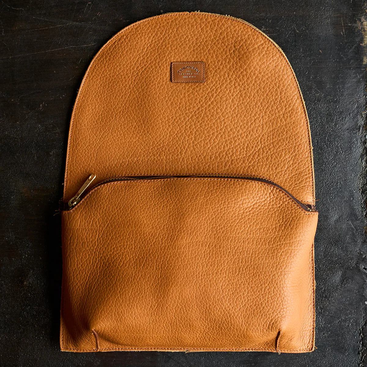 Image of Olive-Tanned English Tan Bullhide