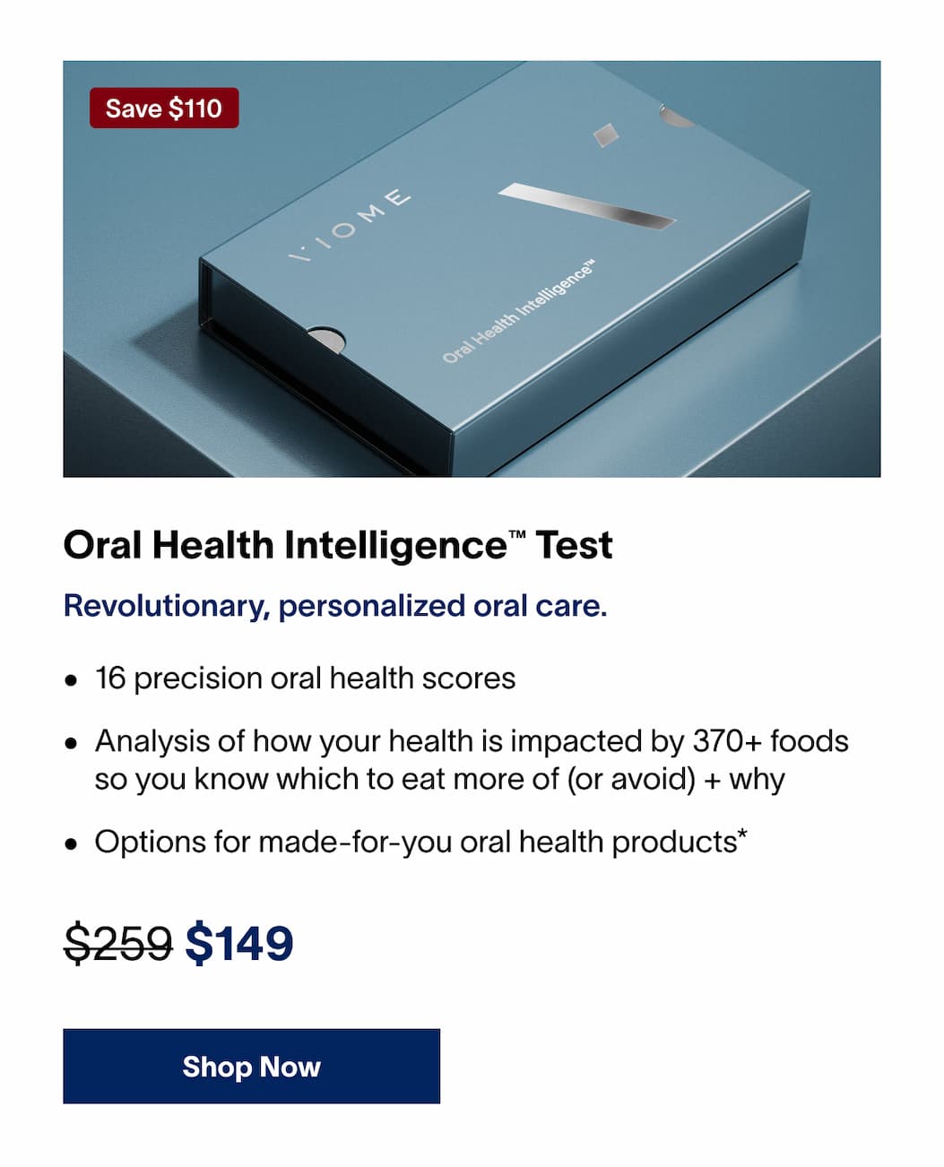 Oral Health Intelligence™ Test | Revolutionary, personalized oral care. | [SHOP NOW]