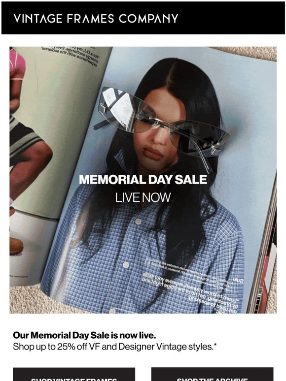 MEMORIAL DAY SALE LIVE NOW