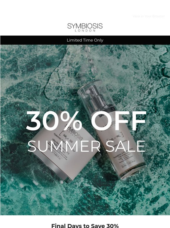 Summer Sale 30% OFF Ending Soon