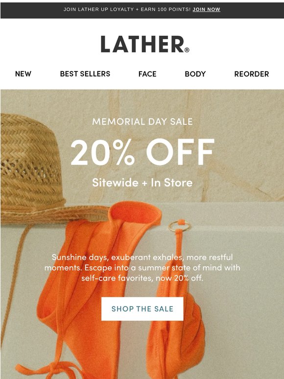 20% Off Sitewide Starts Now