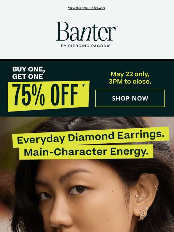 BOGO 75% OFF* Select Styles