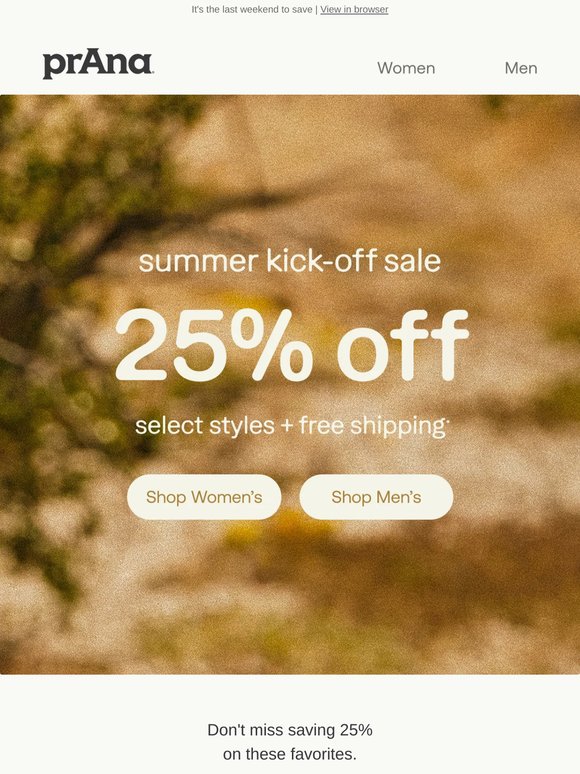Final Days for 25% Off
