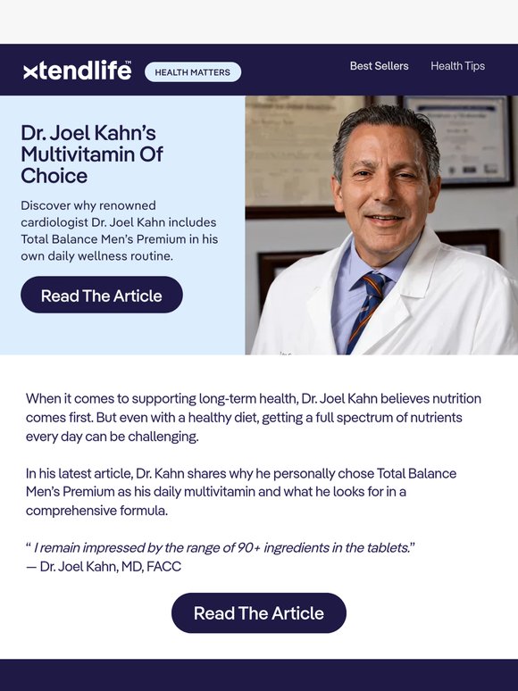 Why Dr. Joel Kahn Chooses This Multivitamin
