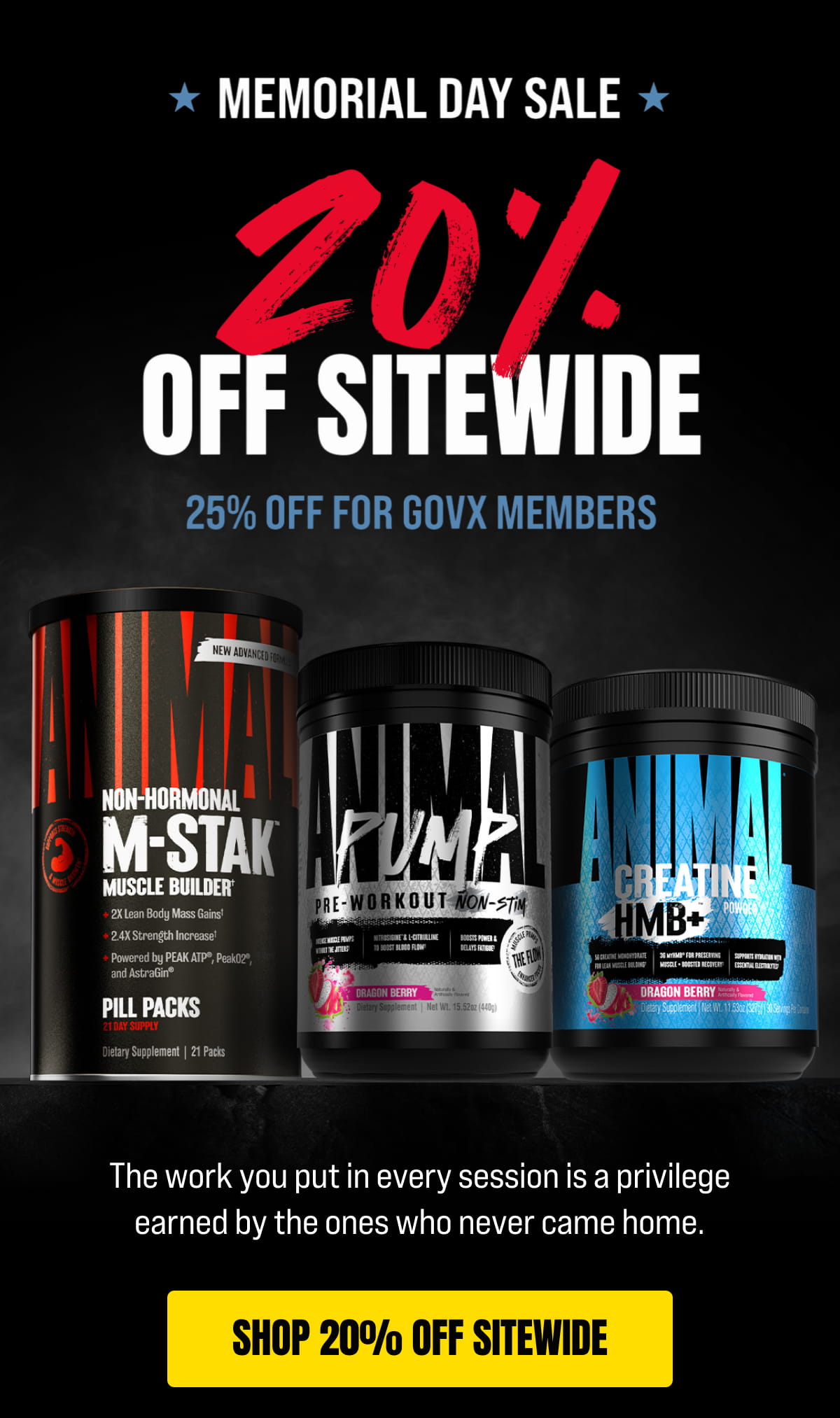 MEMORIAL DAY SALE 20% OFF SITEWIDE