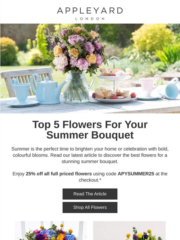 Top 5 Flowers For Your Summer Bouquet 💐