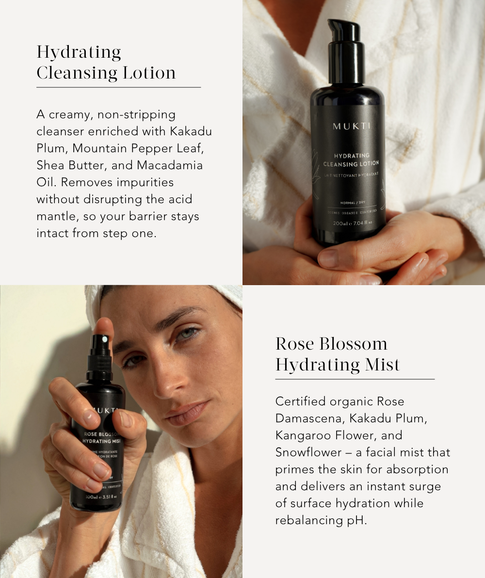 Hydrating Cleansing Lotion + Rose Blossom Hydrating Mist