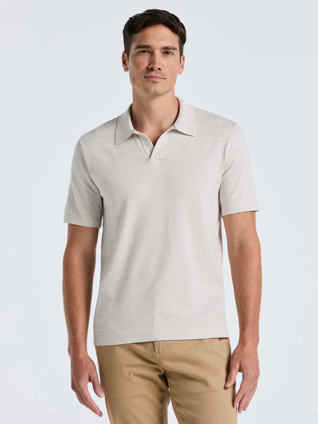 Tech Knit Open Collar Sweater Polo