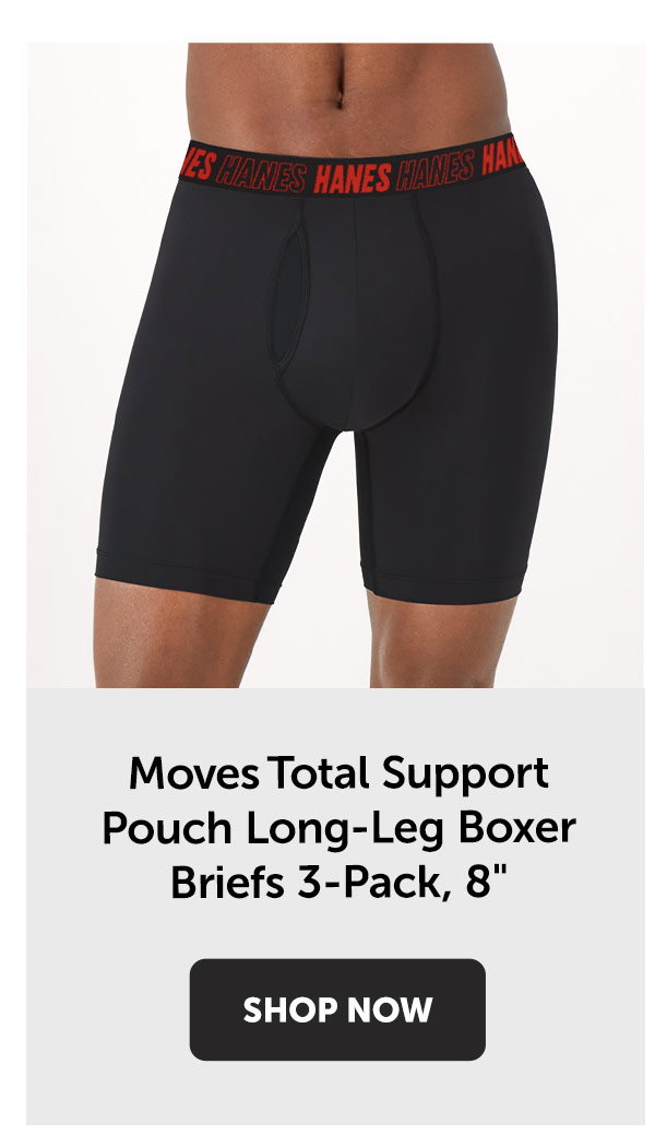 Hanes Moves™ Total Support Pouch® Men’s Long Leg Boxer Briefs