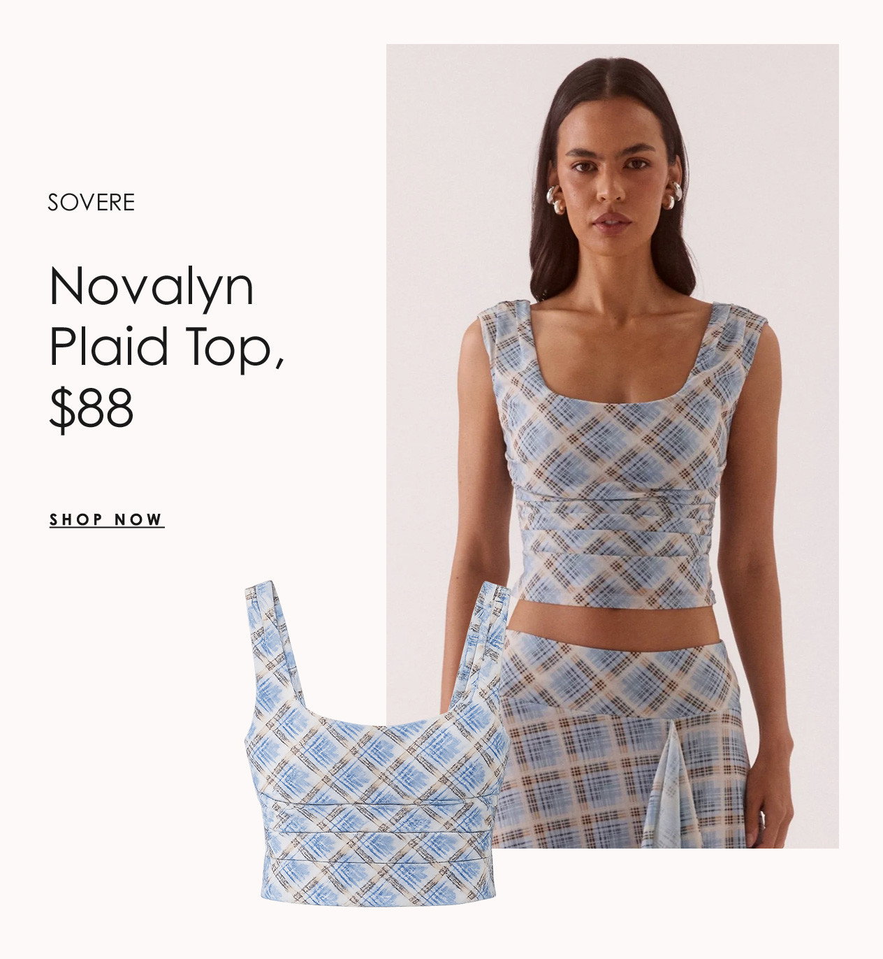 SOVERE Novalyn Plaid Top