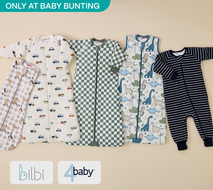 Bilbi & 4Baby Sleepbags, Sleepsuits & Swaddles