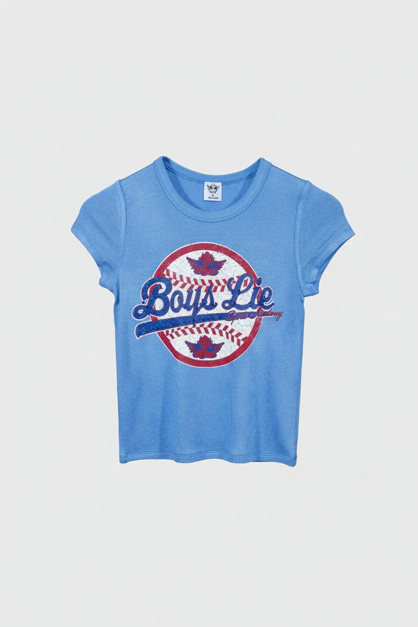 Boys Lie Sporting Blues Baby Tee