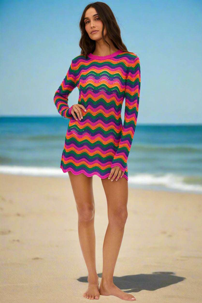 Beach Libbi Crochet Mini Dress