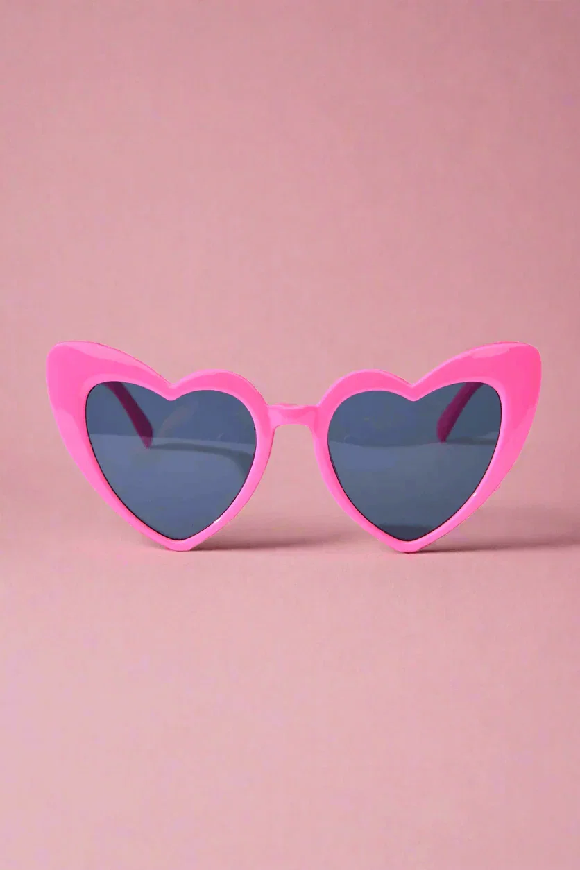 Unique Vintage x Barbie Hot Pink Heart Frame Sunglasses