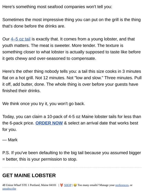 ➜ Why most people order the wrong lobster tail.