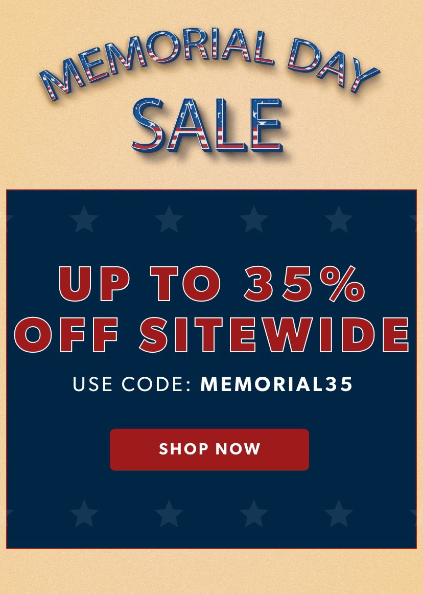 Memorial Day Up to 50% Off