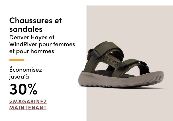 COPY UPDATED APR 29: Chaussures et sandales Denver Hayes et WindRiver pour femmes et pour hommes économisez jusqu'à 30%