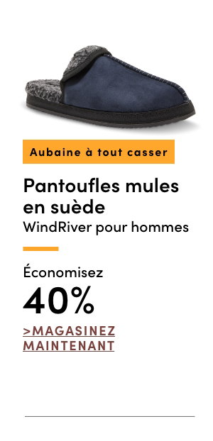 Aubaine à Tout Casser Pantoufles mules en suède WindRiver pour hommes économisez 40%