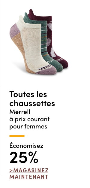 Toutes les chaussettes Merrell à prix courant pour femmes économisez 25%