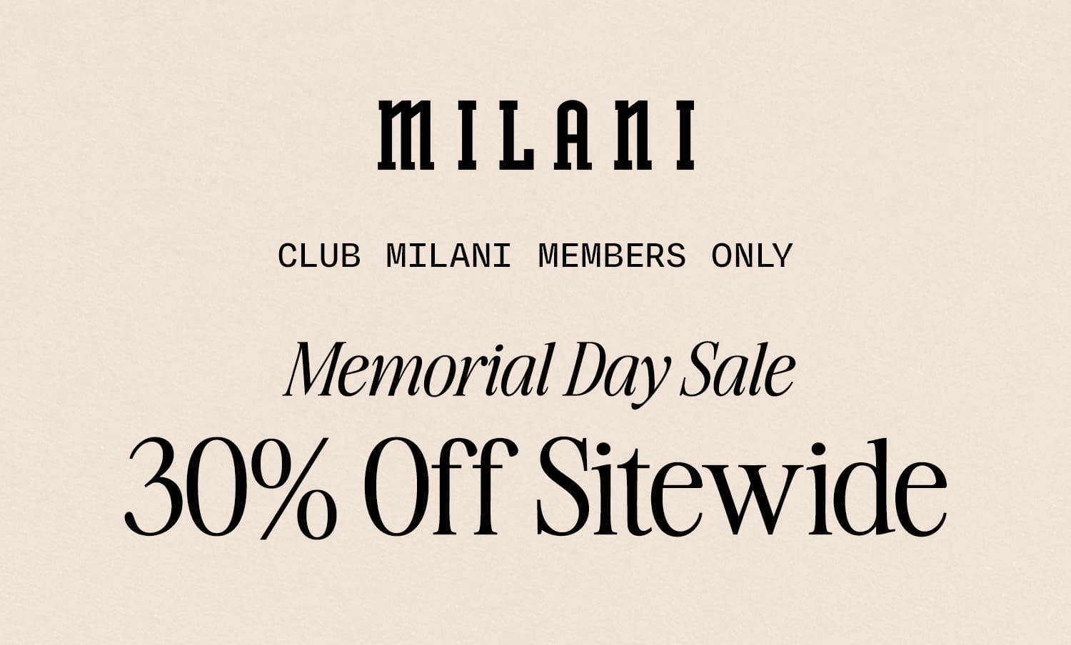 Memorial Day Sale - 30% off sitewide 