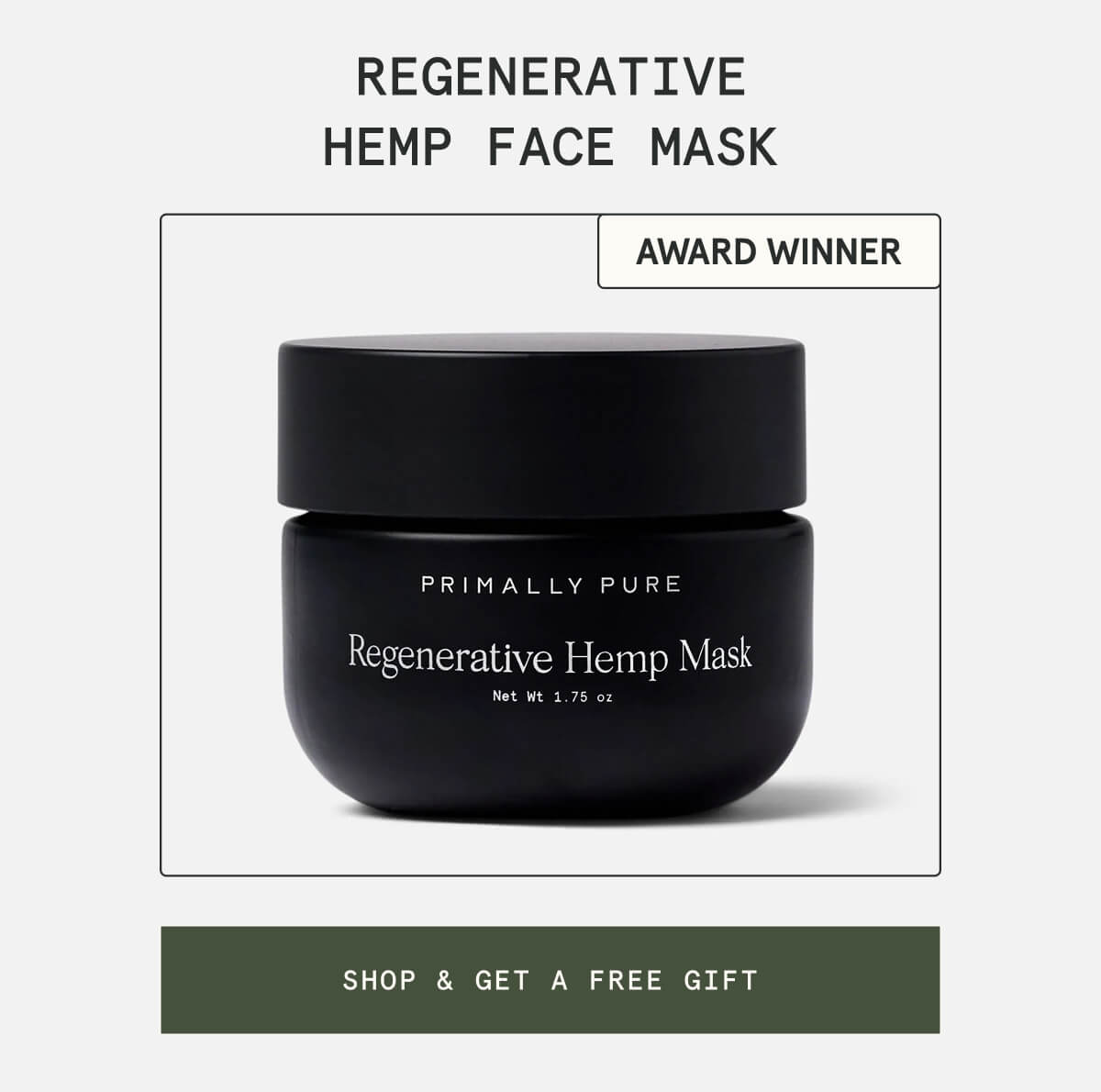 Regenerative Hemp Face Mask  AWARD WINNER  [SHOP & GET A FREE GIFT]
