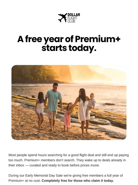 Get a free year of Premium+ — our Early Memorial Day Sale is live