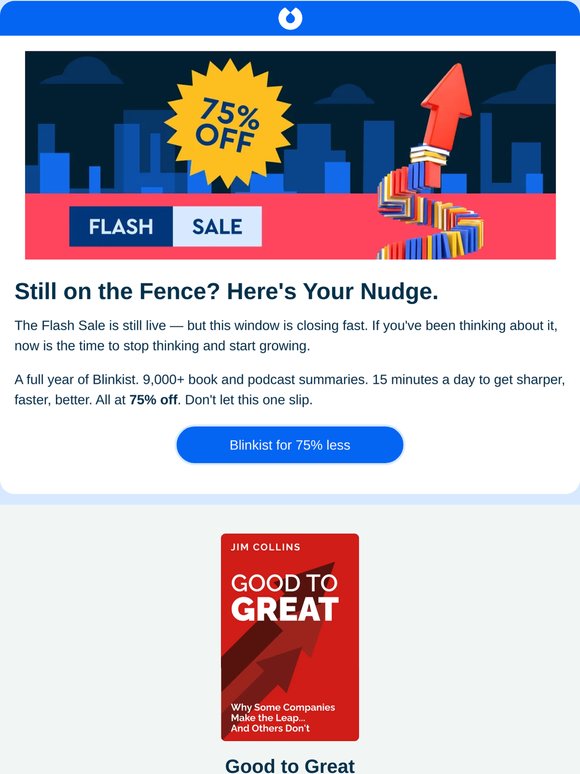 ⚡ 75% off Blinkist — still live, not for long