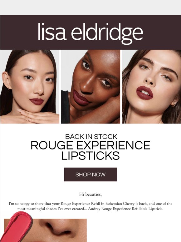 Back in stock! Rouge Experience Lipstick