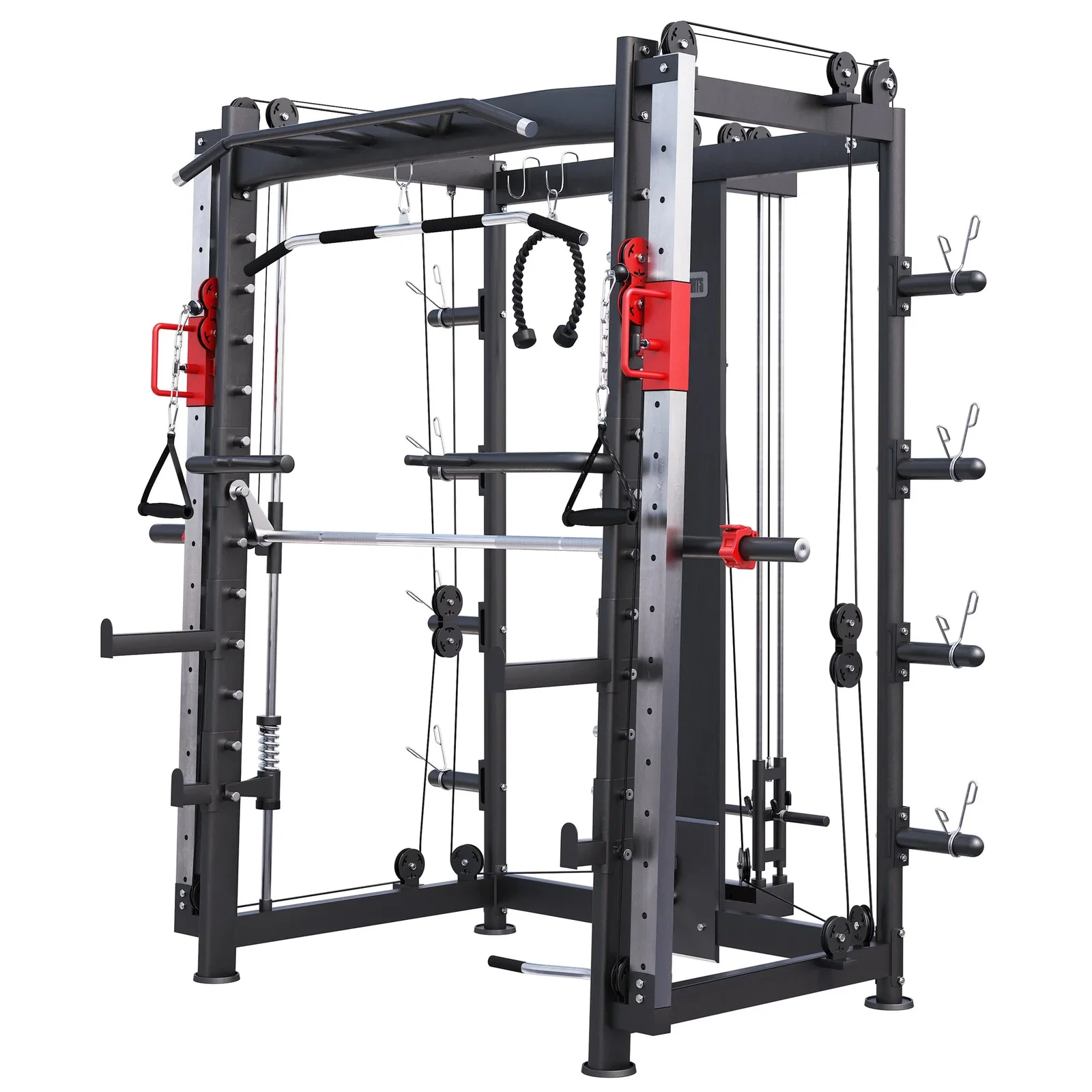 Image of Smith machine multifonction avec câbles et poulies