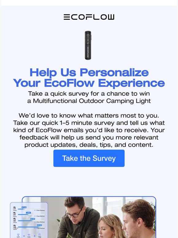 Take a 1-Minute Survey for a Chance to Win EcoFlow Gear