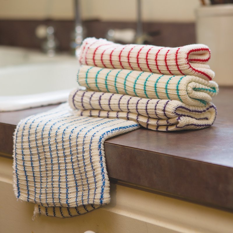 Image of Double Layer Striped Dishcloths (Set of 4)