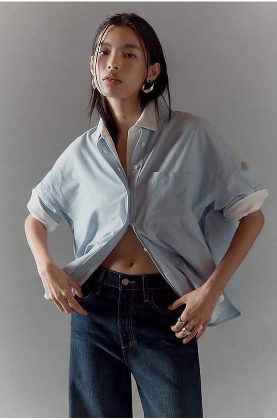 Mabel Boxy Oxford Shirt by Maeve