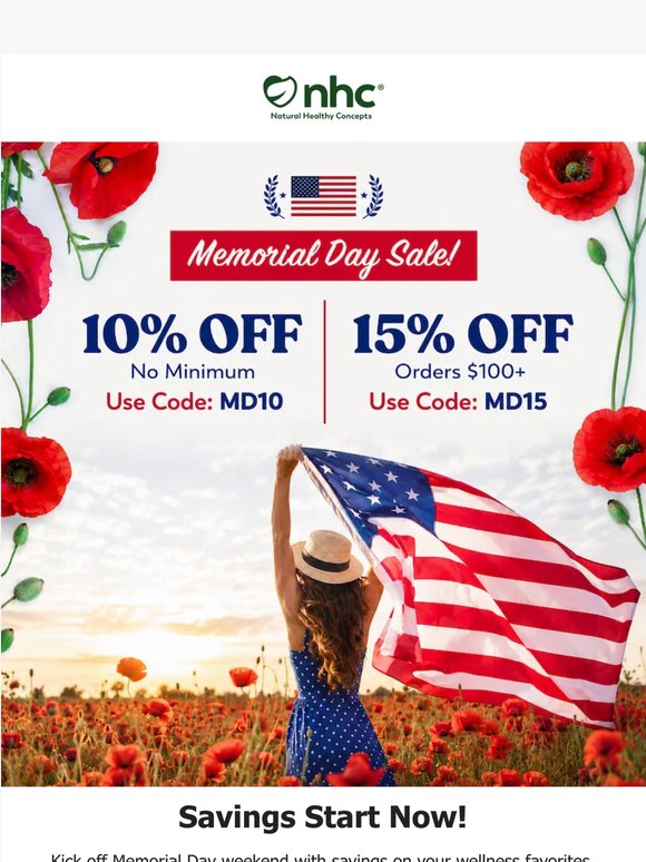 Memorial Day Sale 🇺🇸 Up to 15% OFF