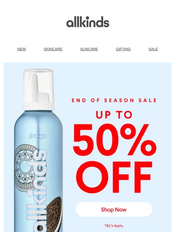 Up to 50% off - Shop your faves