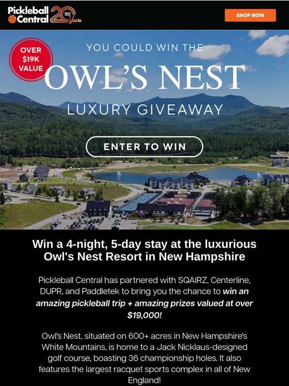 WIN a Luxurious Getaway to Owl’s Nest Resort