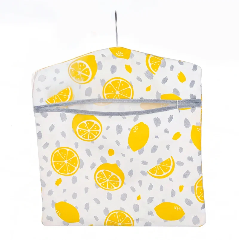 Lemon print peg bag