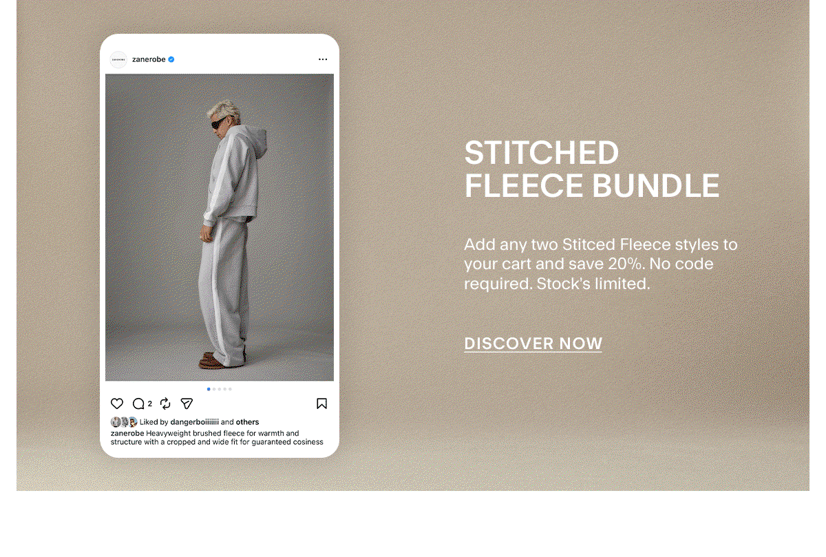 Stitched Fleece Bundle - Save 20%