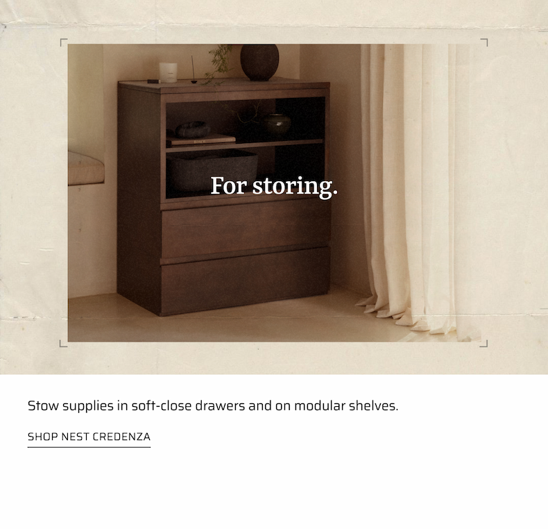 For storing. Shop nest credenza
