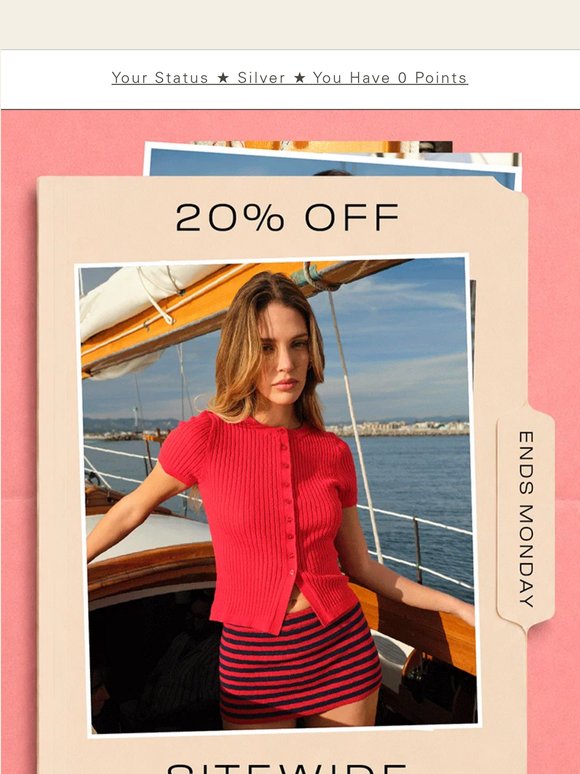 20% Off Everything – Ends Monday