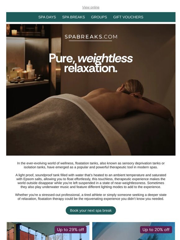 The transformative benefits of spa floatation tanks