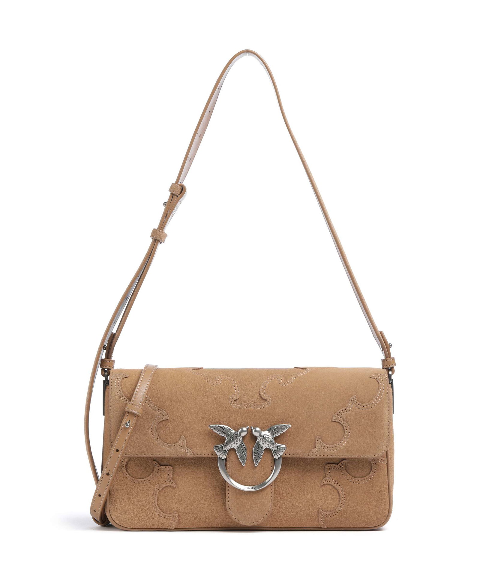 Pinko Love One Classic Slouchy Shoulder bag brushed leather