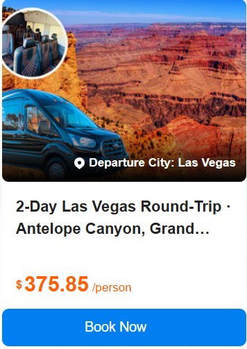 2-Day Las Vegas Round-Trip · Antelope Canyon, Grand Canyon, Zion National Park, Horseshoe Bend and Lake Powell | Max 10-14 Pax 4.3 (63 reviews) Tour Code: 748473