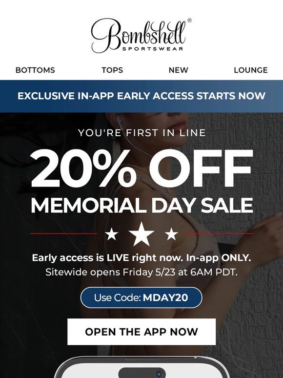 App Exclusive: 20% OFF Starts NOW!