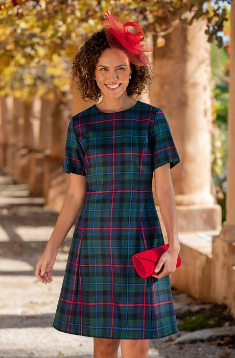 Ladies Tartan Swing Dress