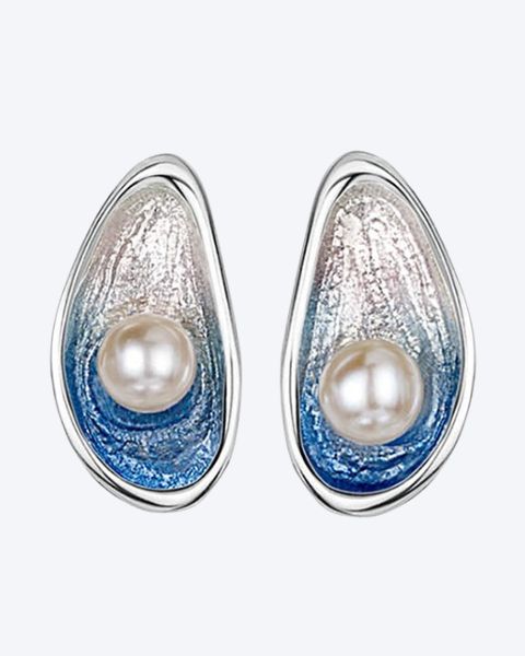 Ladies Sheila Fleet Mussel Stud Earrings