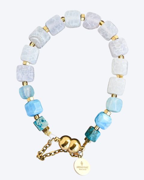 Ladies Arran Bay Ocean Agate Stone Bracelet