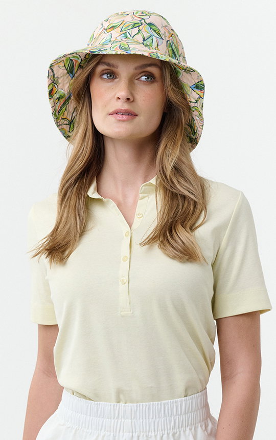 Loevenich Bucket Hat mit buntem Blätter-Print aus Baumwolle