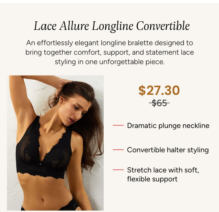 Lace Allure Longline Convertible