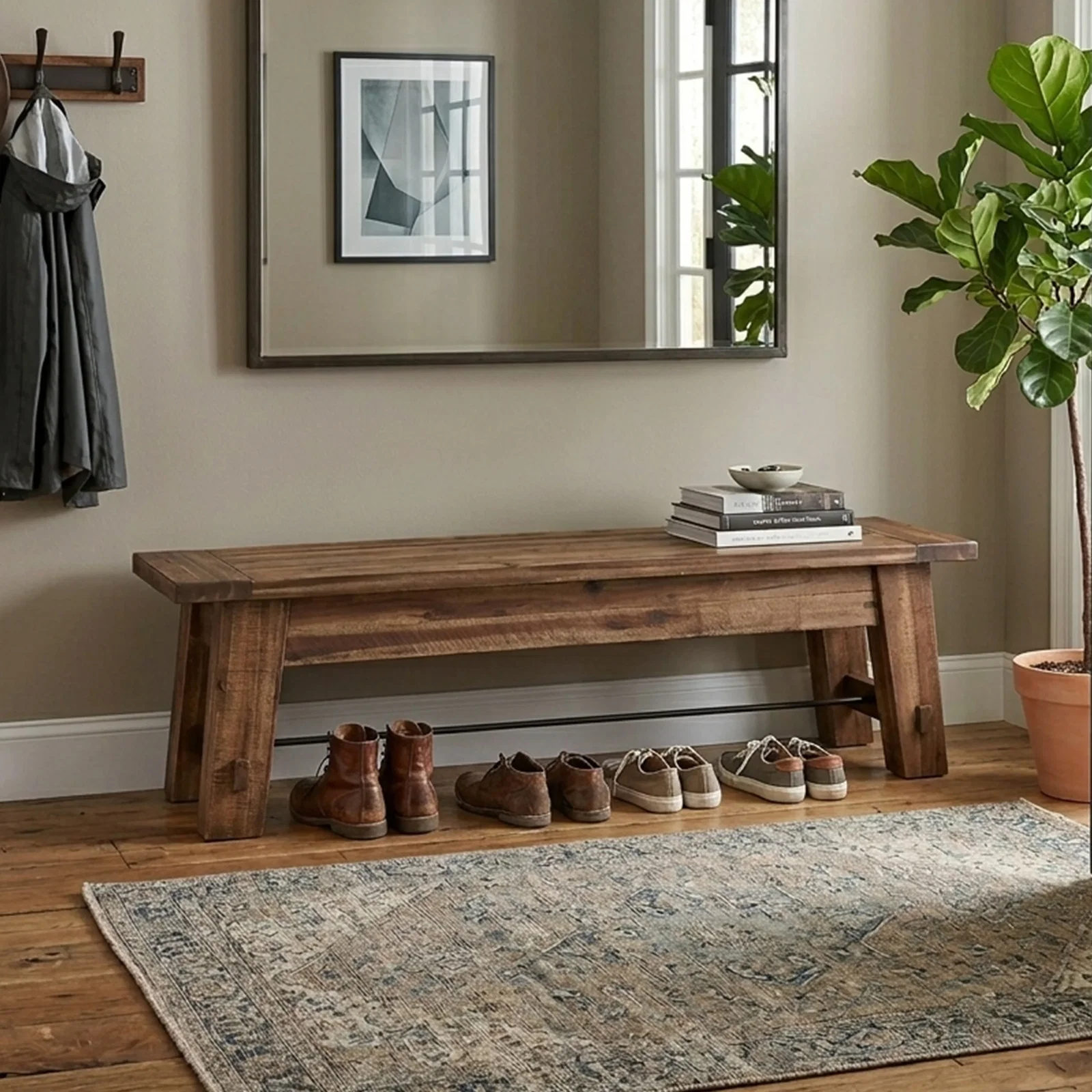 Image of 60 In. Industrial Style Entry Bench